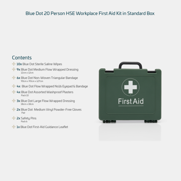 Blue Dot 20 person HSE First Aid Kit in Standard Box - Image 6