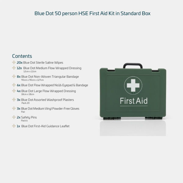 Blue Dot 50 person HSE First Aid Kit in Standard Box - Image 2